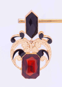 Black and brown crystal stone studded cut out cluster earring only on Kalki