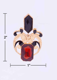 Black and brown crystal stone studded cut out cluster earring only on Kalki