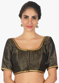 Black brocade lace  blouse only on Kalki