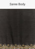 Black Crushed Tissue Saree With Scallop Embroidered Border