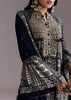 Black Mixed Print Muslin Palazzo Set With Resham Work