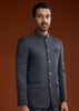 Blue Jodhpuri Suit With Cutdana Embroidery