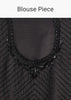 Black Organza Saree With Beaded Geometric Embroidery