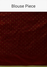 Black Pure Handloom Saree In Silk With Woven Flower Buttis And Red Border Online - Kalki Fashion
