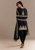Black Satin Zari Embroidered Dhoti Kurta Set