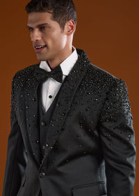 Black Tuxedo With Zardosi Detailing