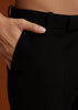 Black Velvet Open Indo Jacket Set With Embroidery