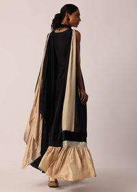 Black Anarkali Set With Choker Dupatta