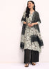 Black And Ivory Printed Chanderi Kurta Palazzo Set