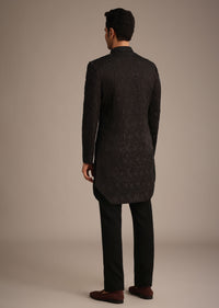 Black Cutdana Work Indowestern Set