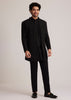 Black Embellished Indo Western Suit