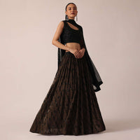 Black Hand Embroidered Lehenga Set