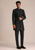 Black Indo Western Set With Mirror Work