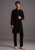 Black Jodhpuri Kurta Set With Handwork