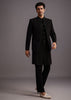 Black Jodhpuri Kurta Set With Handwork