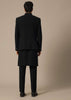Black Jodhpuri Set With Front Button Detail