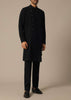 Black Jodhpuri Set With Front Button Detail