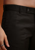 Black Jodhpuri Set With Pocket Square