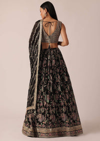 Black Lehenga Set With Sequin Work