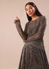 Black Ombre Embroidered Net Gown