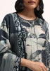 Black Printed Crepe Kurta Set With Dupatta