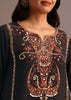 Black Printed Kurti Pant Set With Chiffon Dupatta