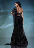 Black Ready To Wear Lehenga Saree In Lycra With Mesh Blouse
