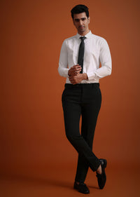Black Tuxedo Set With Pocket Square
