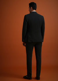 Black Tuxedo Set With Pocket Square