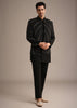 Black Velvet Hand Embroidered Jodhpuri Set