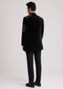 Black Velvet Indo Western Set With Abstract Motif And Cut Dana Work