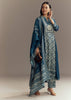 Blue Georgette Printed Anarkali Suit