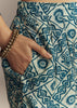 Blue Georgette Printed Anarkali Suit