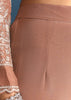 Peach Silk Kurta Sharara Suit With Cutdana Sequins Work