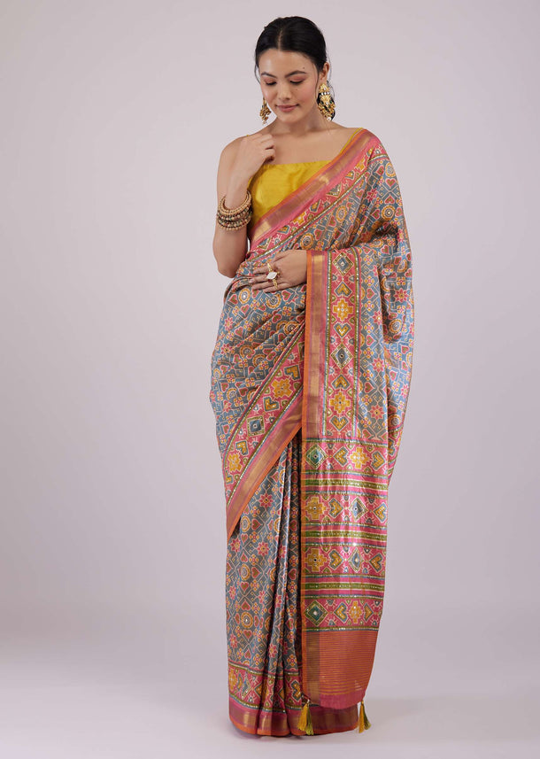 Multicolored Patola Print Saree