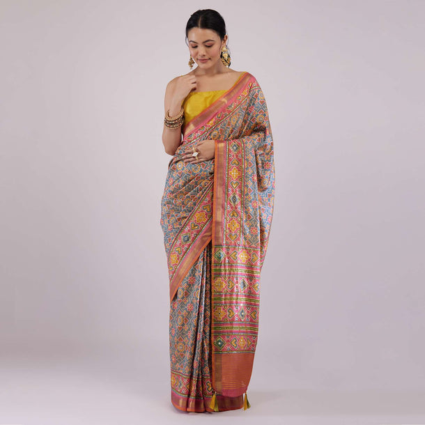 Multicolored Patola Print Saree