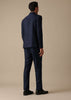 Blue Bandhgala Jodhpuri And Pant Set In Terry Rayon