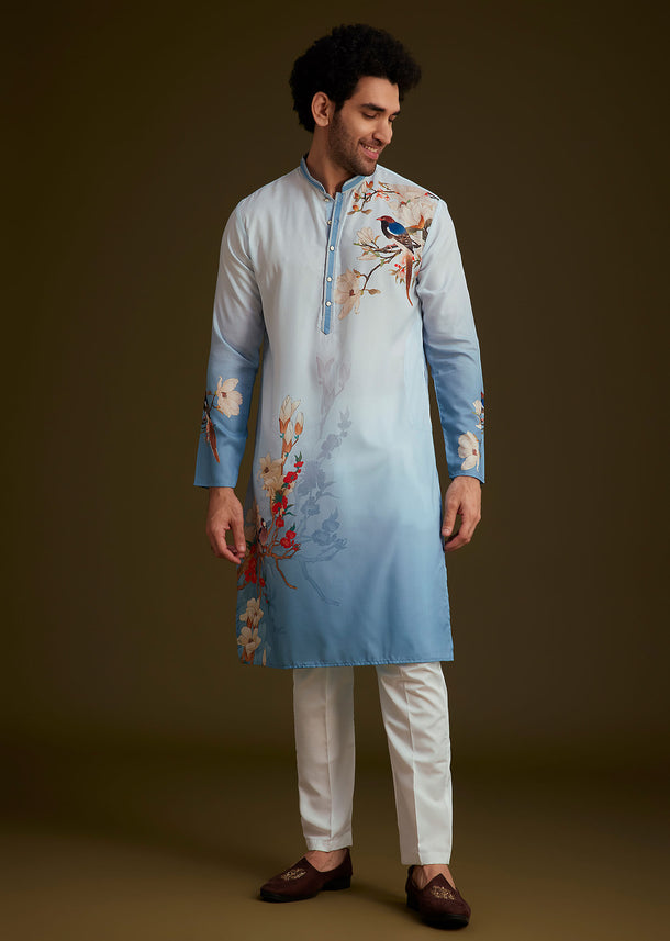 Blue Bird Printed Kurta Set