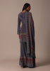 Blue Sharara Set With Printed And Stone Embellished Kurta
