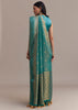 Blue Tissue Silk Saree With Chanderi Zari Weaving