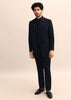 Blue Jacquard 3 Pc Bandhgala Jodhpuri Suit