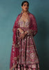 Blush And Cornflower Pink Heavy Bridal Sharara Set With Hand Embroidery