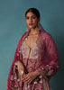 Blush And Cornflower Pink Heavy Bridal Sharara Set With Hand Embroidery