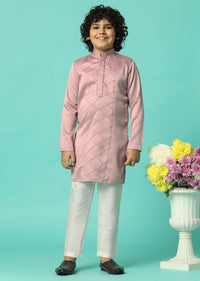 Blush Pink Sherwani Set For Boys