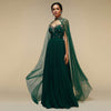 Bottle Green Anarkali Gown With Hand Embroidered Floral Design Using Multi Colored Sequins And Cut Dana Work