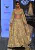 Bridal Khwabeeda Beige White Foil Organza Lehenga With 3D Embroidery - NOOR 2022