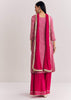 Pink Leheriya Zardosi Work Kurta Palazzo Suit