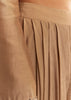 Brown Chanderi Embroidered Kurta Set With Crepe Dhoti And Gotta Detailing