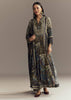Brown Muslin Printed Anarkali Suit