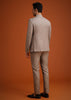 Brown Jodhpuri Set With Mandarin Collar
